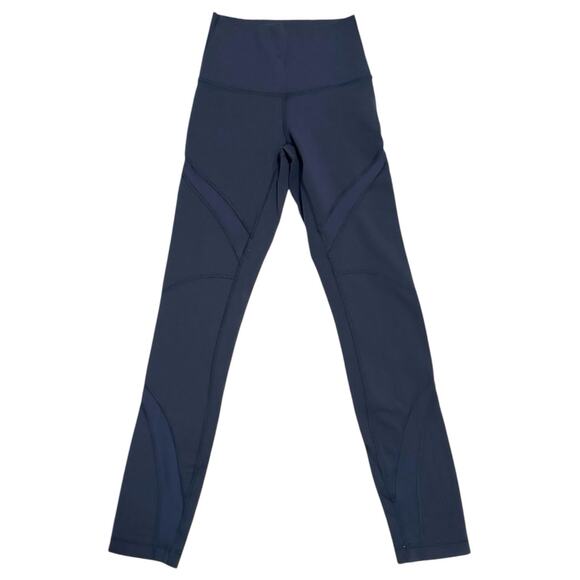 Lululemon High Times Pant Wrap Mesh Size 2 Leggings Deep Navy Luon Yoga Workout - Picture 1 of 9